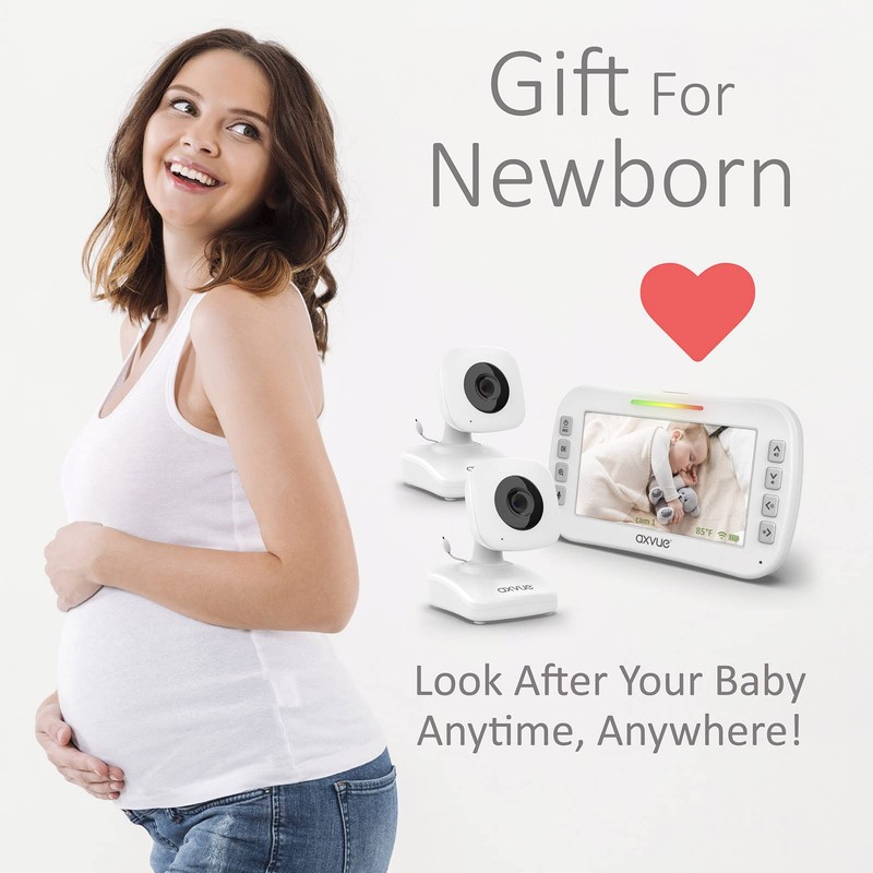AXVUE Video Baby Monitor, Comfortable Slim Design Handheld Enclosure, 4.3"