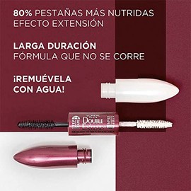L'Oreal Paris, Mascara De Pestañas Lavable Double Extension Beauty Therapy, 12 Ml