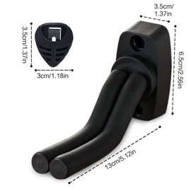 Guitar Wall Mount Hanger 2 Pack, Guitar Hanger Wall Hook Holder Stand Display with Screws - Easy to Install - Fits All Size Guitars, Bass, Mandolin, Banjo, Ukulele