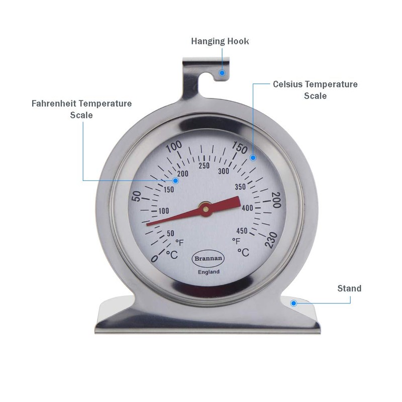 Brannan Classic Dial Oven Thermometer Stainless Steel