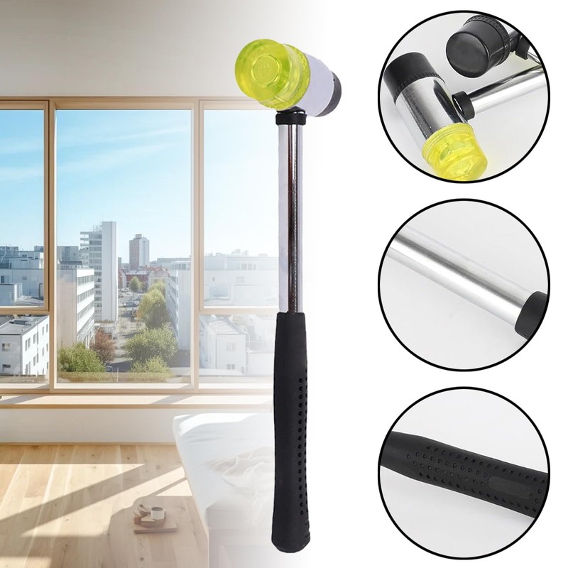 DEFIYEAR 4PCS Window Glazing Tools Set, Multi-Functional Glazing Hammer, Glazing
