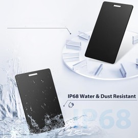 Thin Bluetooth Tracker, Works with Apple Find My (iOS Only), Rechargeable,Finder and Item Locator for Wallet, Luggage Tags and More（2pcs