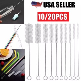 Unbranded Bottle Cleaner Brushes Set Pipe Bong Cleaner Glass Tube Cleaning Brush Household - 1 Set (10PCS), Black