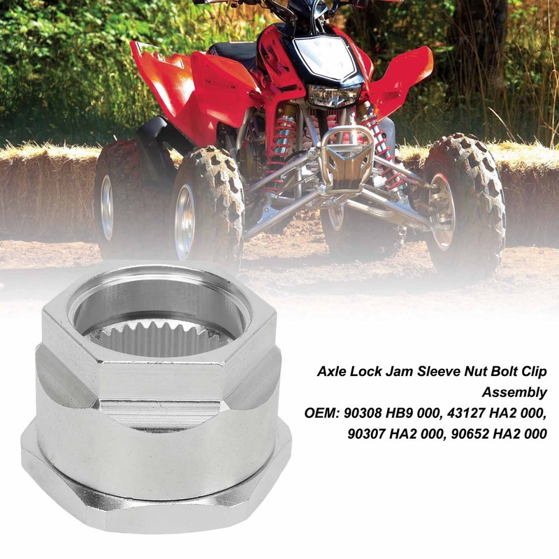 Axle Lock Jam Sleeve Nut Bolt Clip Assembly High Strength