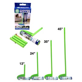 Leo Large 10-Inch Wide Lint Roller Refills 25 Sheets with extendable Handle to 45 inch for Lint Removers Household Cleaning Easily Remove Pet Hair Dust and Debris from Floors Carpets and Furniture