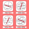 HOOJOJO Large Arrow Spinner, 11.8 in/30 cm, Red Plastic with