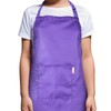 Zihuatailer Purple Kids Baking Apron Cooking Apron with Pockets for