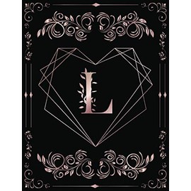 L Monogram Initial Floral L Notebook Diary For Women Girls Kids Gift: L: Letter "L" Monogram Initial Floral Paperback Journal - (8.5 x 11)