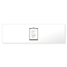 CafePress Checklist Pad Bumper Sticker 10"x3" Rectangle Bumper Sticker Car Decal (10 Pack)