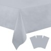 RCFFDL 3 Pack Grey Disposable Tablecloth, 54" x 108" Plastic