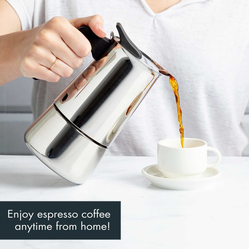 Primula 6 Cup Stovetop Espresso Coffee Maker, Stainless Steel (PES-4606)