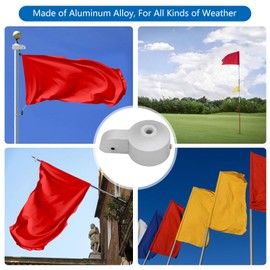 Flags Rod Truck with Nylon Pulley for 2Inch to 2.6Inch Diameter Flags Poles 2.5Inch Aluminum Flags Rod Caps with Pulley