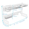 PUSDON Over Sink Dish Drying Rack Stainless Steel, Adjustable Large