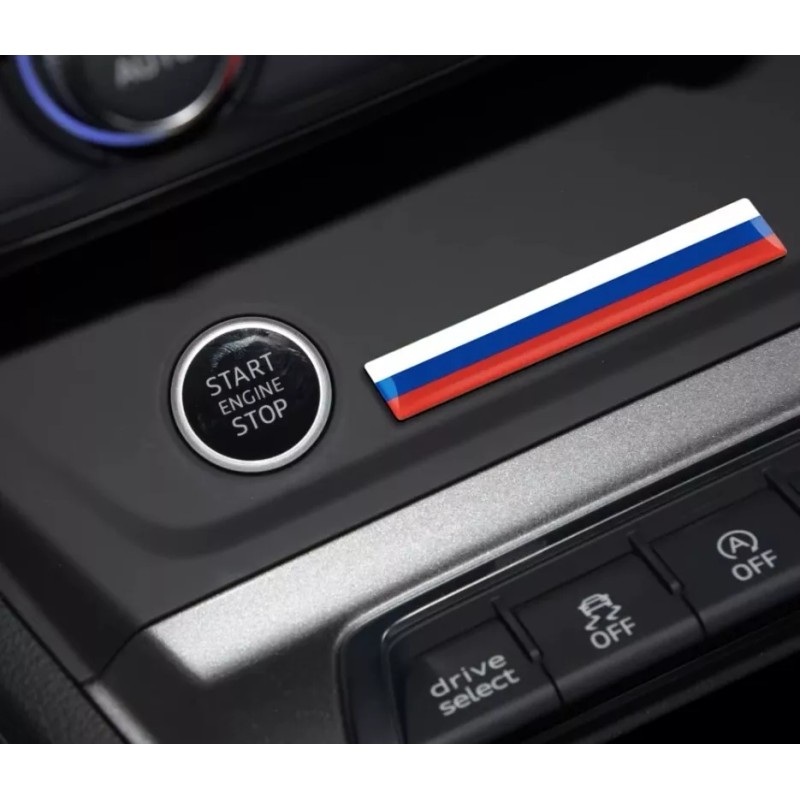 DIGIART INTERNATIONAL DANISH DENMARK FLAG 3D EPOXY CAR EMBLEM SET