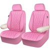 CAR PASS Piping Luxury Leather Two Front Car Seat Covers,