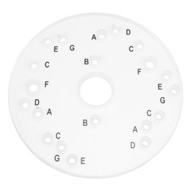UYZO Dia 6-1/2" Router Base Plate with Letter-Marked Holes, Fits for Milwaukee, Porter Cable, Bosch, Craftsman, Dewalt, Hitachi, Ryobi (71369)