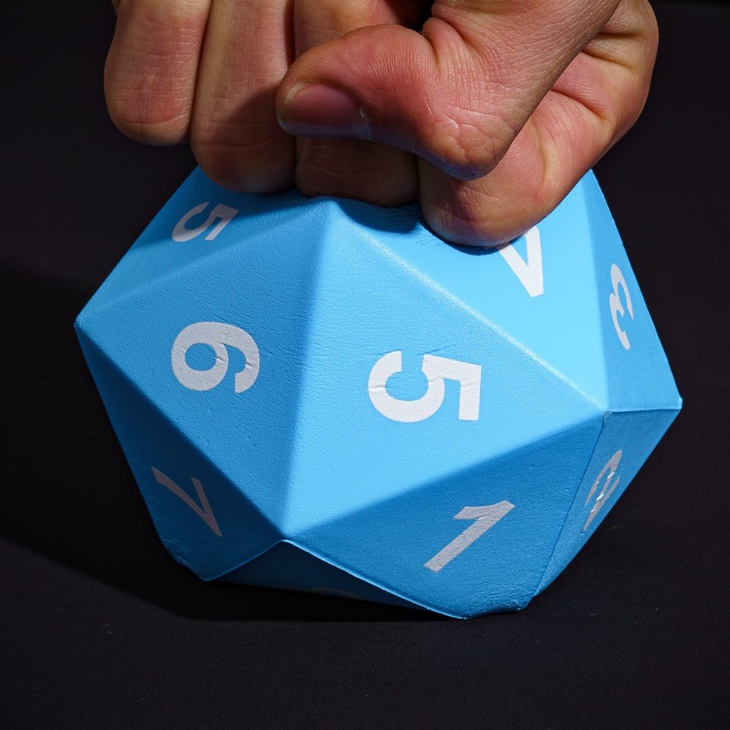 Cusdie 80mm Large 20-Sided Foam Dice - Stress Relief D20