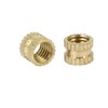 MACHSWON Knurled Insert Nuts M5x5mmx6.3mm 0.8mm Pitch Brass Knurled Threaded
