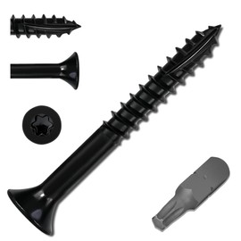 Deck Screws #9 X 2-1/4 Inch Exterior Torx Wood Screws T25 Star Bit Included Black Oxide Coating Deckmate 2.25 Inch Star Drive Flat Head Screws -50 Pcs