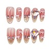 farfarflame Handmade Nail Tip, Medium, Long, Korean Popular, Oval Magnet,