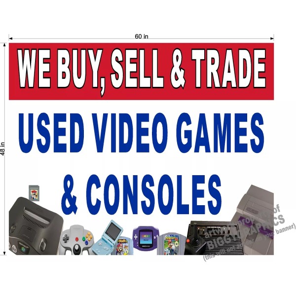 BiggyGraphics 4' x 5' LARGE VINYL BANNER WE BUY SELL
