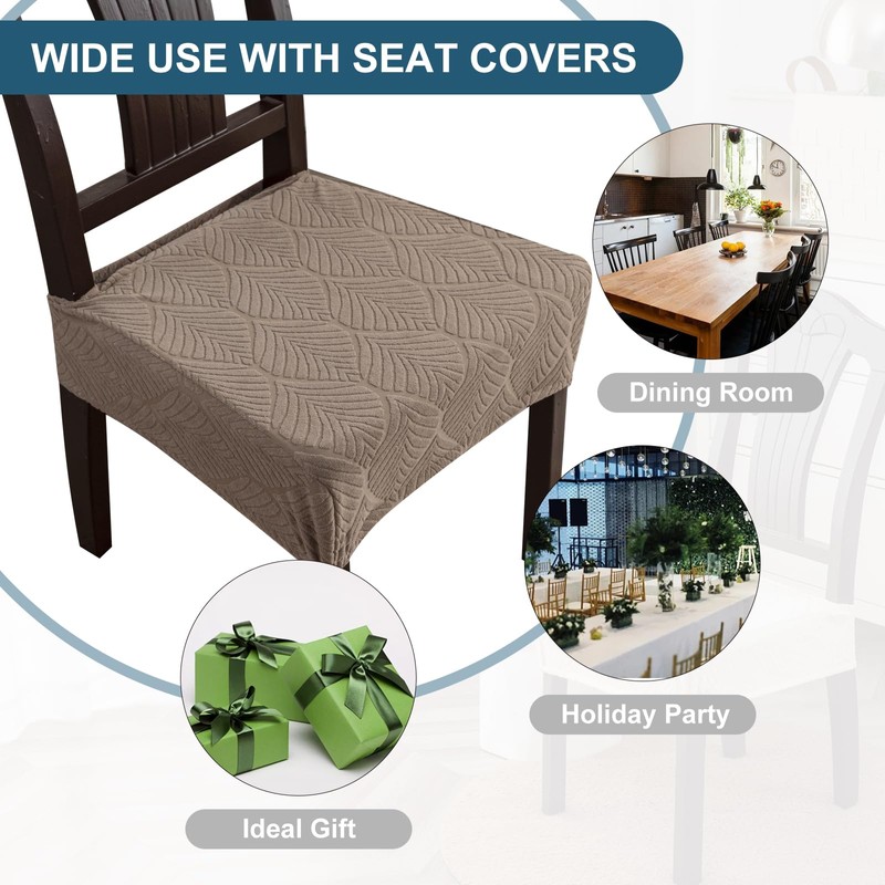 YUEANG Removable Washable Dining Chair Seat Covers Set of 4,Stretch
