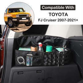 1PCS Car Trunk Organizer Fit Toyot@a FJ Cruiser 2007-2021 Car Storage Bag Trunk Storage Box Backseat Hanging Organizer Rear Storage Organizer Multi-Compartment Oxford Cloth Space Saving Accessories