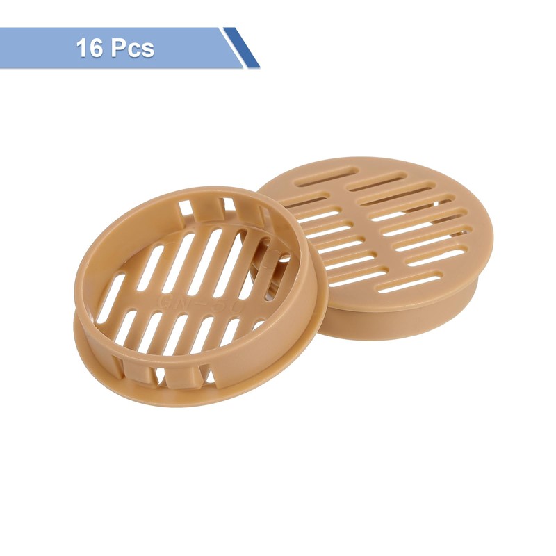 uxcell Round Soffit Vents 2 inch, 16Pcs Orange Plastic 50mm