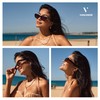 VANLINKER Polarized Trendy Small Skinny Square Cat Eye Sunglasses for