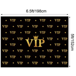 6.5 x 5 Ft VIP Photography Backdrop Red Carpet Event Movie Award Backdrop Crown Star Black Photo Studio Backgrounds Polyester Fabric Celebrity Activity Ceremony Banner Props Decorations