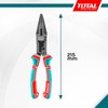 TOTAL - Reinforced flat nose pliers - 215mm - Suitable