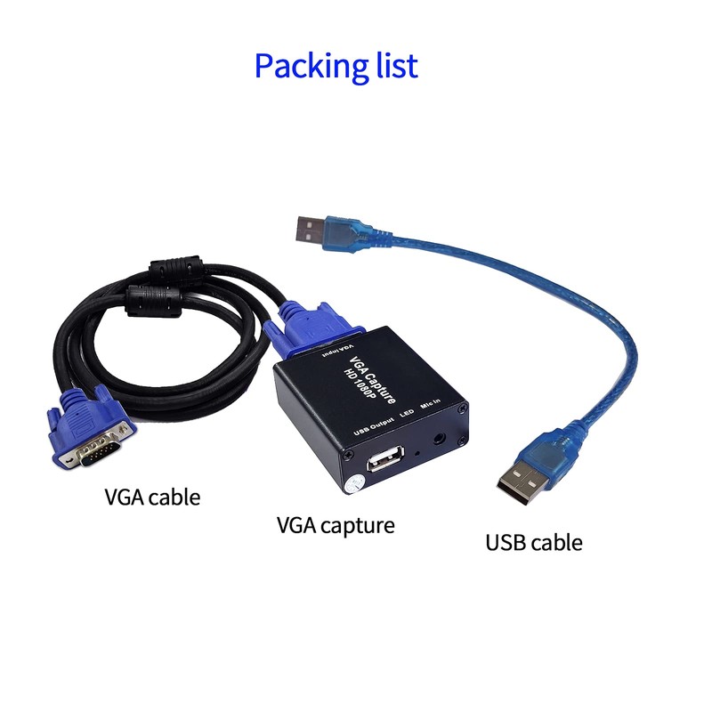 VGA Capture Card Video Converter,VGA To USB2.0 Converter,Audio And Video