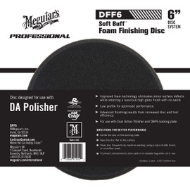 Meguiar's 6" Soft Buff DA (Dual Action) Foam Finishing Disc - DFF6, 1 Pack