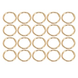 20 Piezas Anillo O de Puerta, Mosquetón Redondo, Clip a Presión, Gatillo, Hebilla de Llavero de Resorte para Bolso, Joyería DIY (Oro)