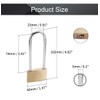 2 Pcs Heavy Duty Padlock Long Shackle Padlock with Keys,