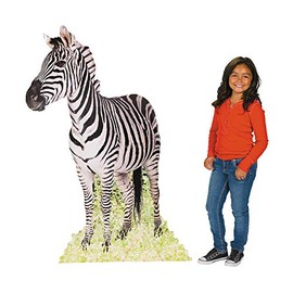 Fun Express - Safari Zebra Standup - Party Decor - Large Decor - Floor Stand Ups - VBS Vacation Bible School Supplies/Decor - 1 Piece