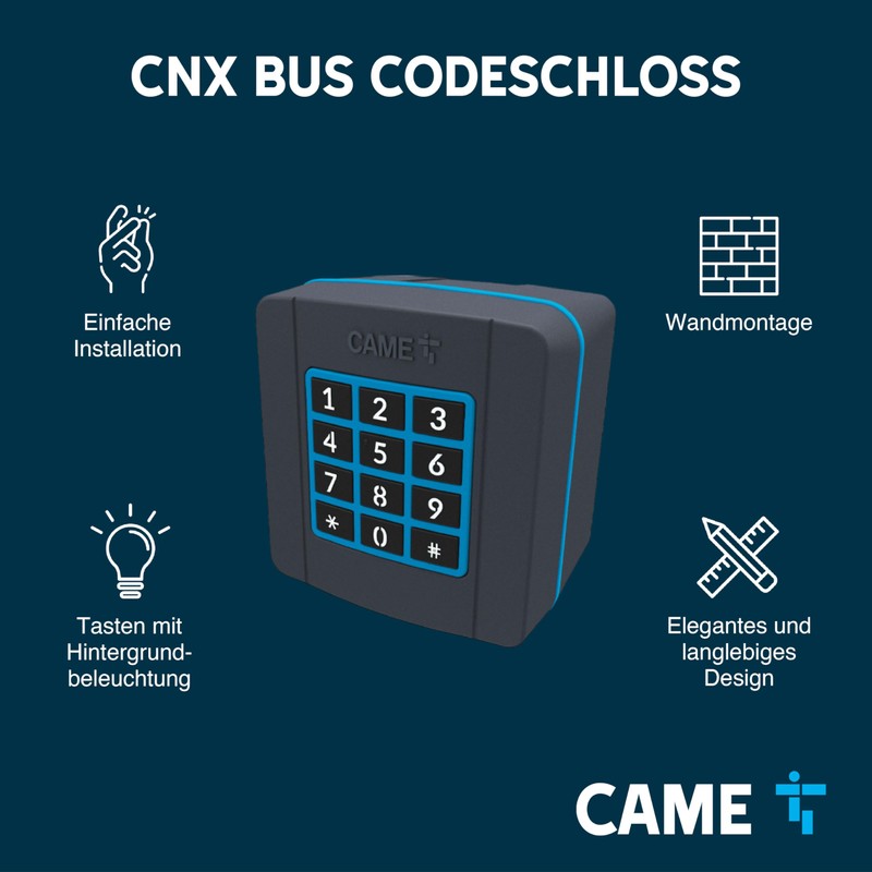 CAME Code Lock with CXN Bus Technology, 806SL-0280, Surface-Mounted, Advanced