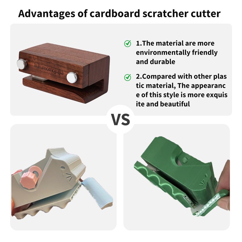 Cardboard Cutter for Cat Scratchers,Wooden cat Cardboard Cutter，Box Cutter for