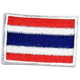 Thailand Flag Iron On sew on Patch Size Mini 1.2X1.7 inches. Thailand Flag Country National Emblem Iron On Sew On Patch Military Uniform Emblem Logo Clothes Jacket Jeans Cap Backpacks (12)