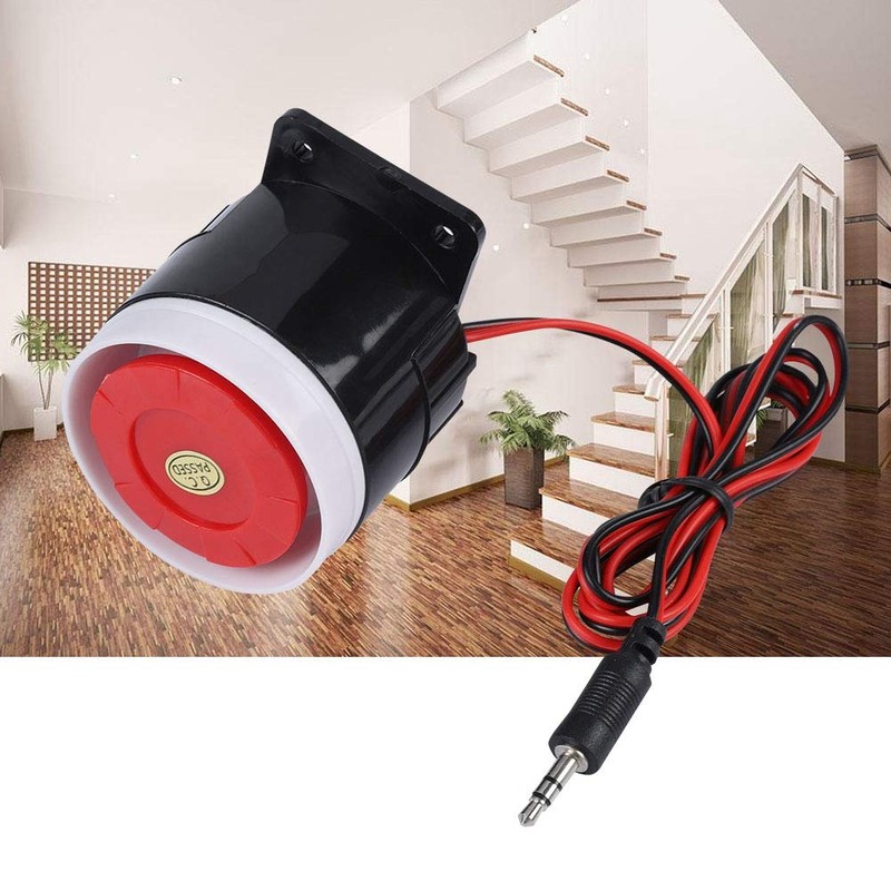 12 Volt Siren 120Db DC 12V Red Wired Horn Siren