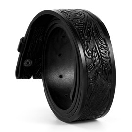 TRIWORKS Western Belt for Men without Buckle Cowboy Leather Belt Country Belt 1.5”Embossed Leather Belt Strap