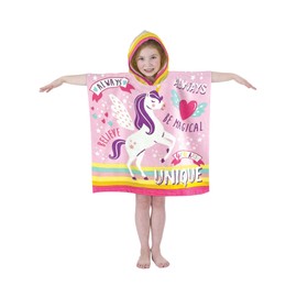 COUNTRY CLUB Kids and Baby Hooded Beach Swimming Bath Poncho Towel - Ages 18 months to 6 Years - 9 Designs Little Lions and Lionesses Sunshine Shells Unicorn Mermaid and more