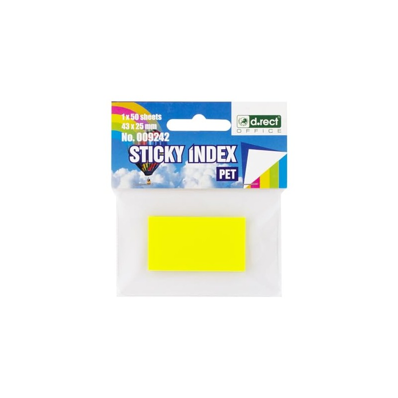 D.RECT 50 Stück Haftstreifen Pagemarker Index Haftmarker Film Textstreifen PET-Folie