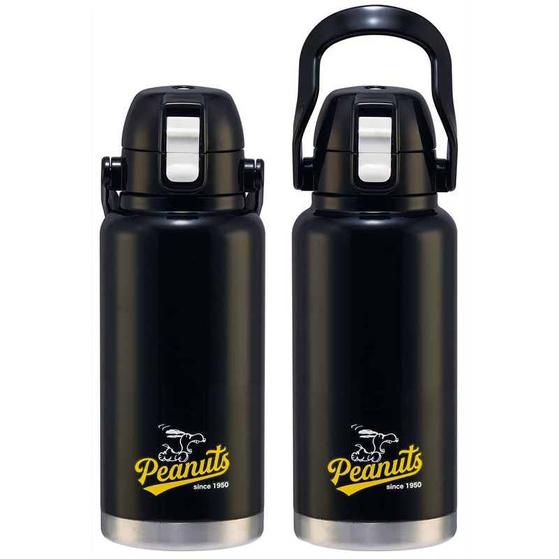 Skater STD10H-A Snoopy Stainless Steel Direct Bottle with Handle, 33.8