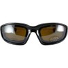 Birdz Eyewear Oriole Padded Motorcycle Glasses (Black Frame/Mirrored Brown Lens)