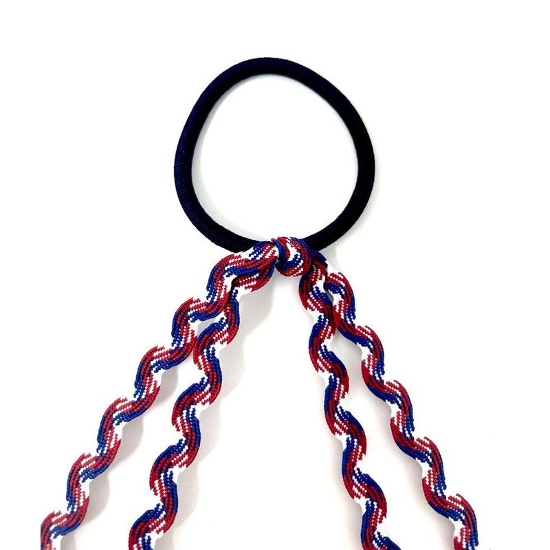 Red White and Blue Hair Tie Union Jack Colours Royal
