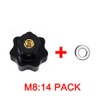 Greluma 14pcs M8 Knurled Thread Clamping Knob, Star Handle, Star