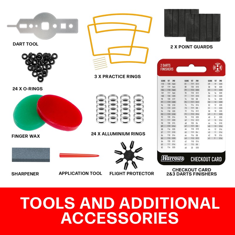 Harrows 210pc Darts Accessories Set - Amazing Bundle Includes Dart