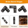 uxcell 50Pcs Invisible Barrel Hinges, 4x15mm Brass Concealed Hinge, Hidden