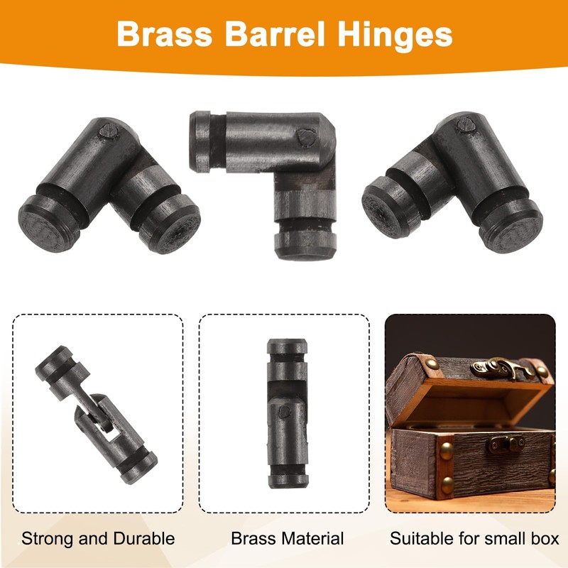 uxcell 50Pcs Invisible Barrel Hinges, 4x15mm Brass Concealed Hinge, Hidden